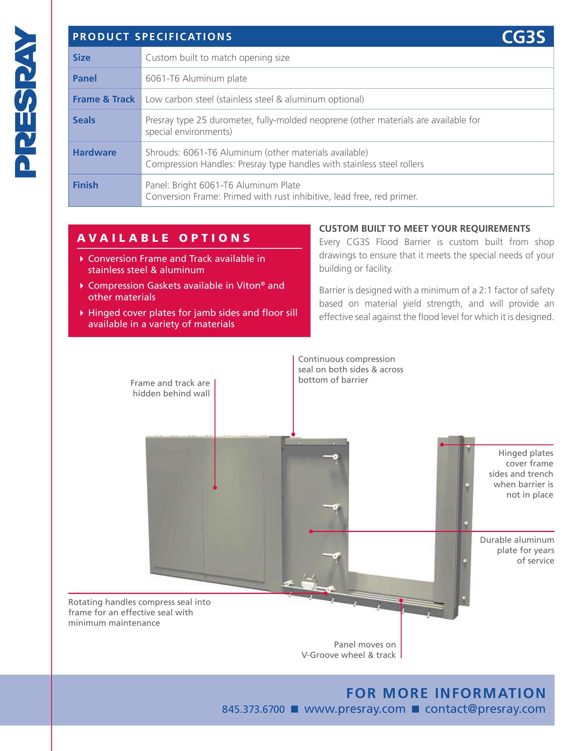 Presray Critical Containment Solutions, Catalogs, Sliding Flood Barrier