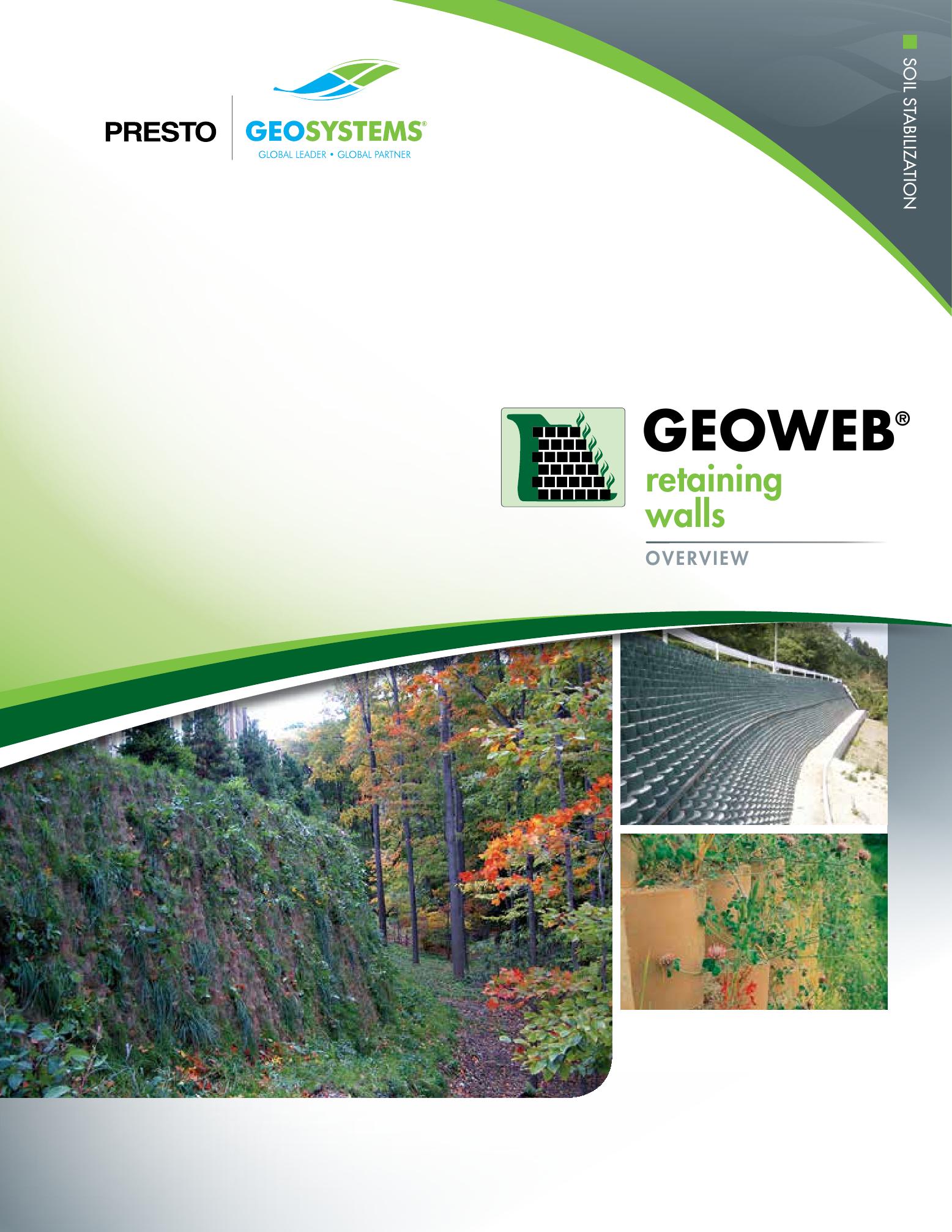 Presto Geosystems, Catalogs, Geoweb Retaining Walls ARCAT