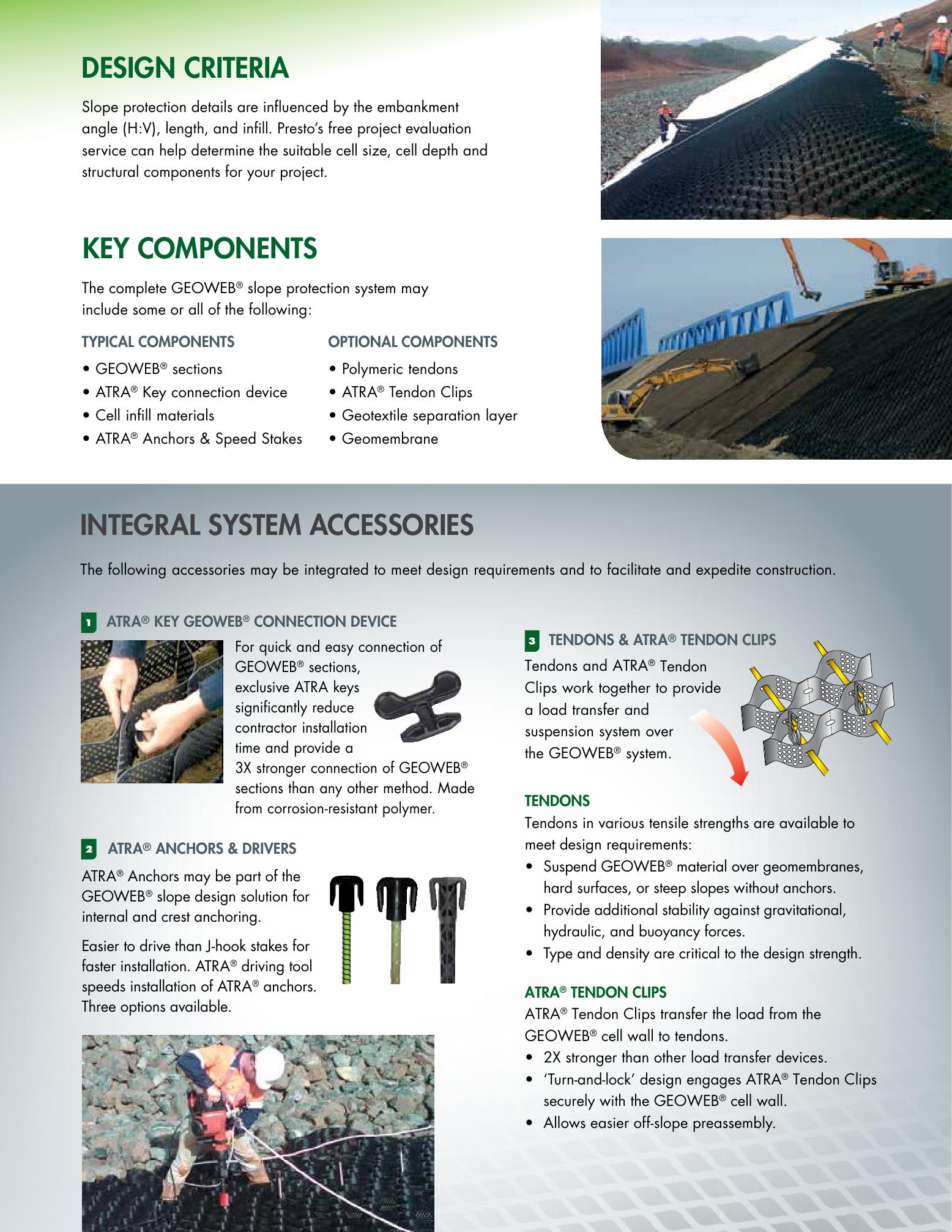 Presto Geosystems, Catalogs, Geoweb Slope & Shoreline Protection ARCAT