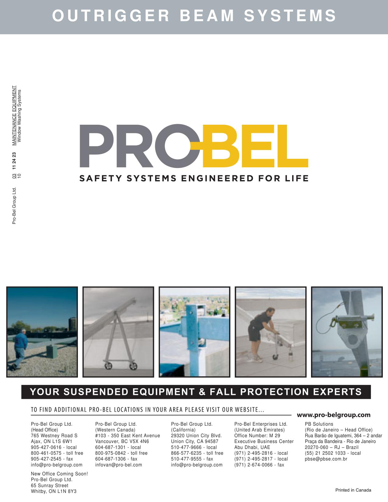 ProBel Enterprises Limited, Catalogs, Outrigger Beam Systems ARCAT
