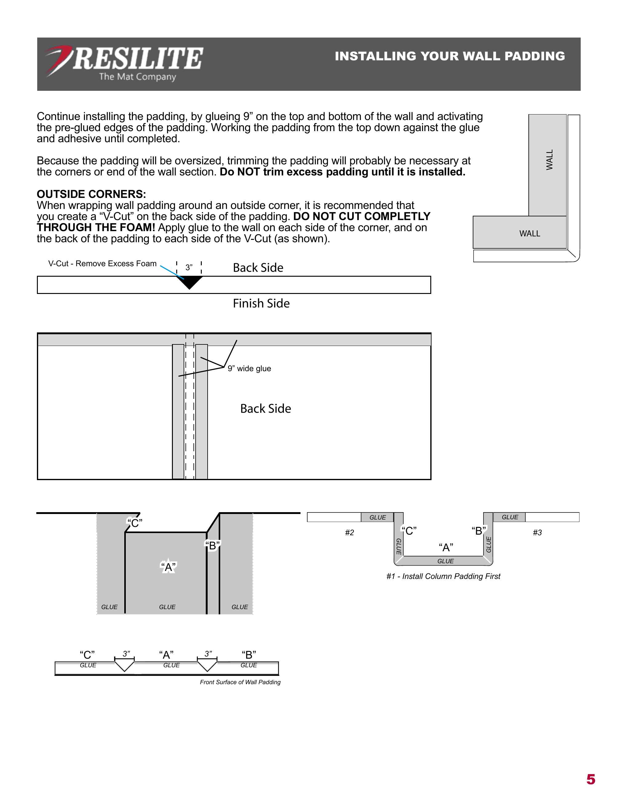 Resilite Sports Products, Inc., Catalogs, KWIKSTIK Wall Padding