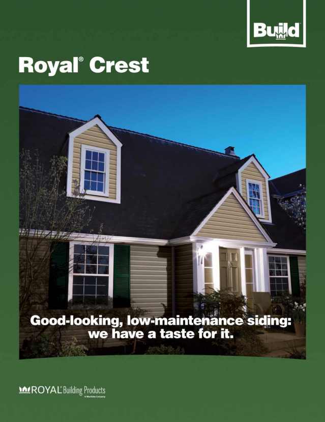 Royal Building Products Siding & Trim Board, Catalogs, Royal Crest