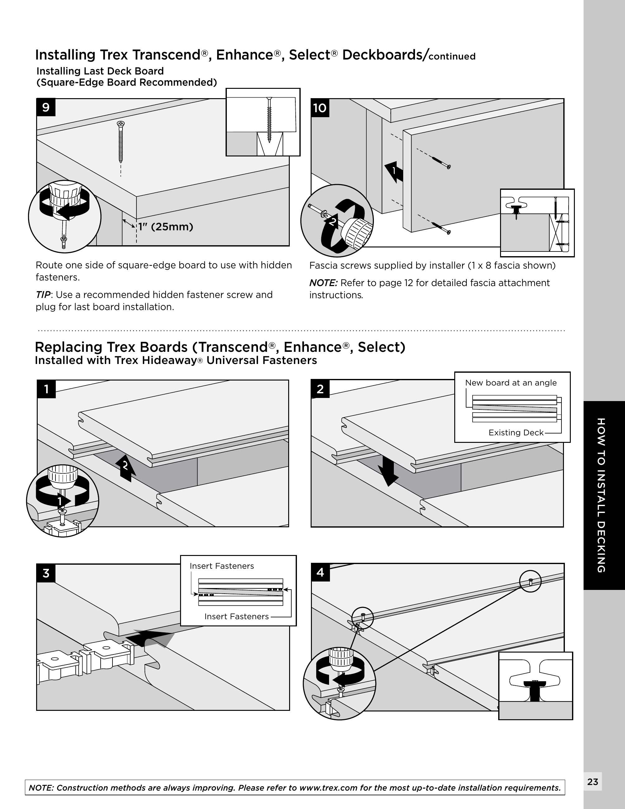 Trex Company Incorporated, Catalogs, Decking Installation Guide ARCAT