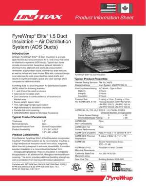<!-- 012 -->FyreWrap� Elite� 1.5 Duct Insulation � Air Distribution System (ADS Ducts)