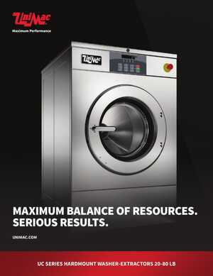 UC Series Hardmount Washer Extractors 20-80lb