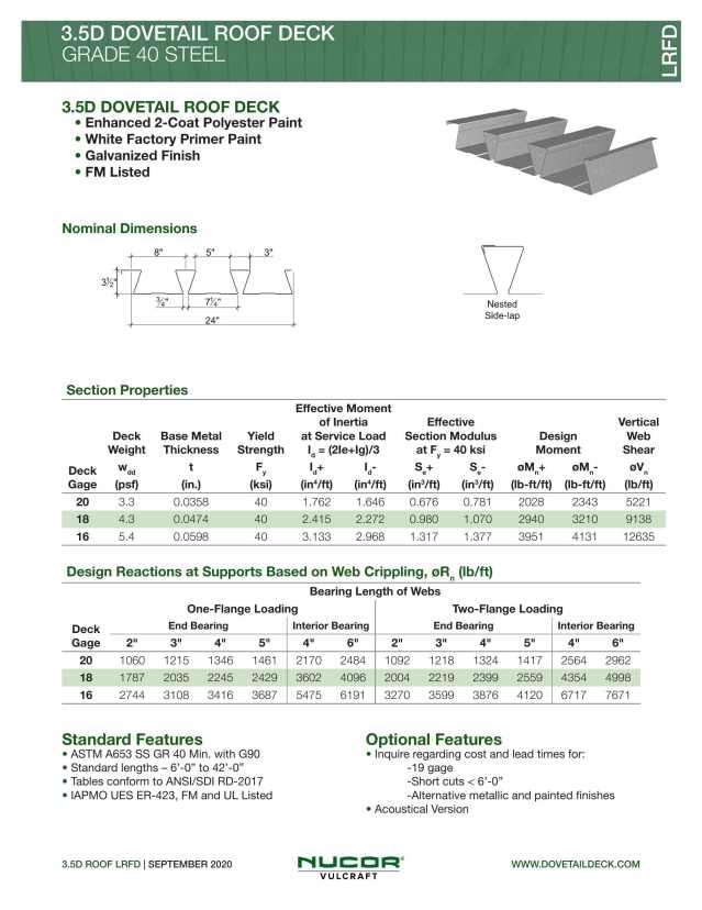 Vulcraft/Verco Group, Catalogs, Vulcraft Steel Deck LRFD ARCAT