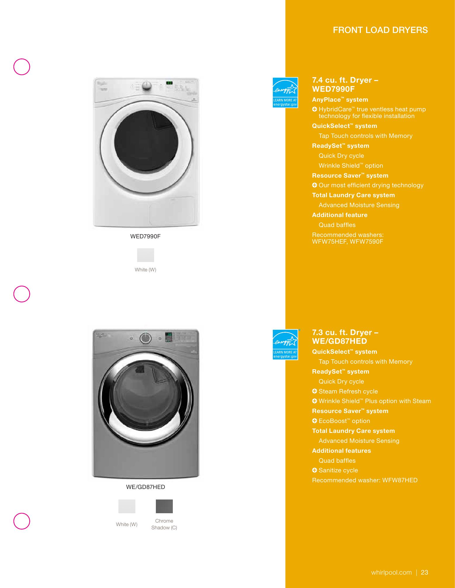 Whirlpool® Appliances, Catalogs, Whirlpool Home Appliance Catalog ARCAT