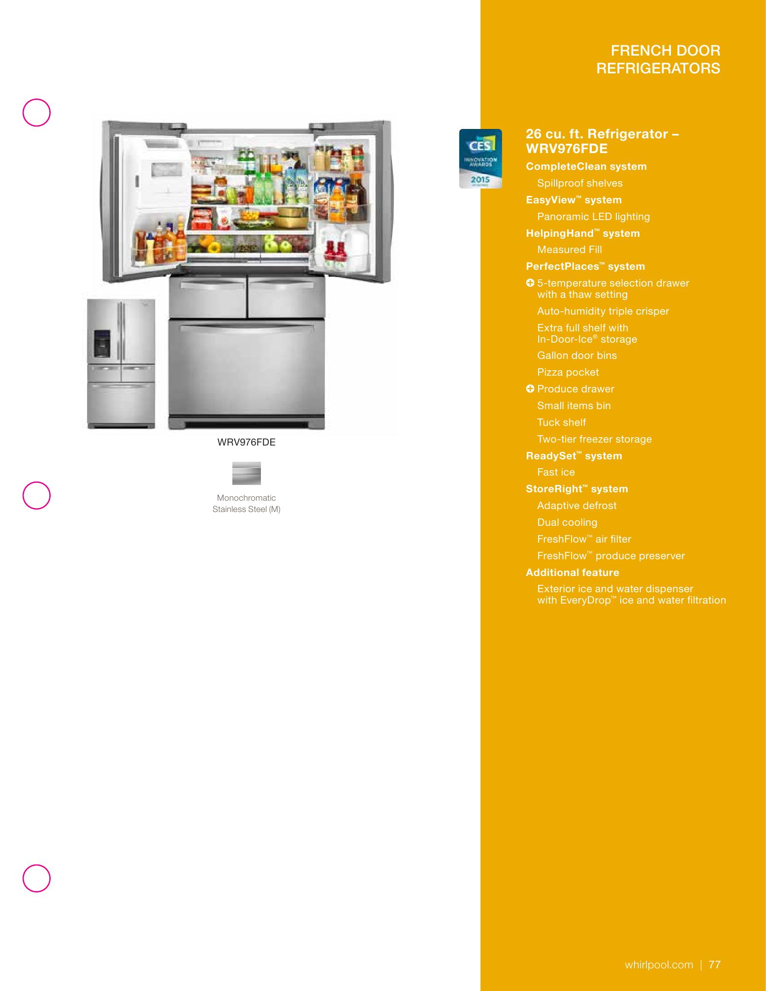 Whirlpool® Appliances, Catalogs, Whirlpool Home Appliance Catalog ARCAT