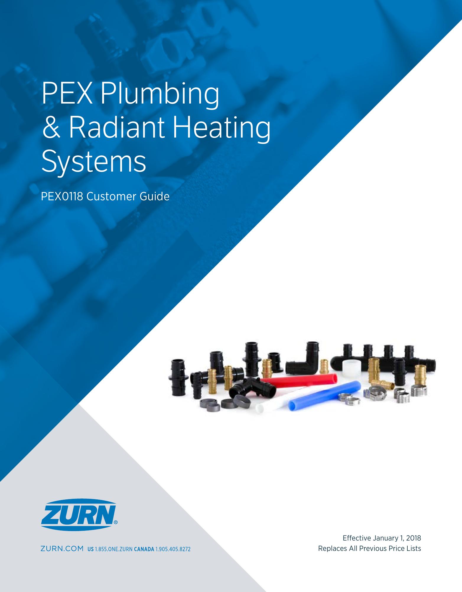 Zurn Industries LLC, Catalogs, PEX Plumbing & Radiant Heating Systems