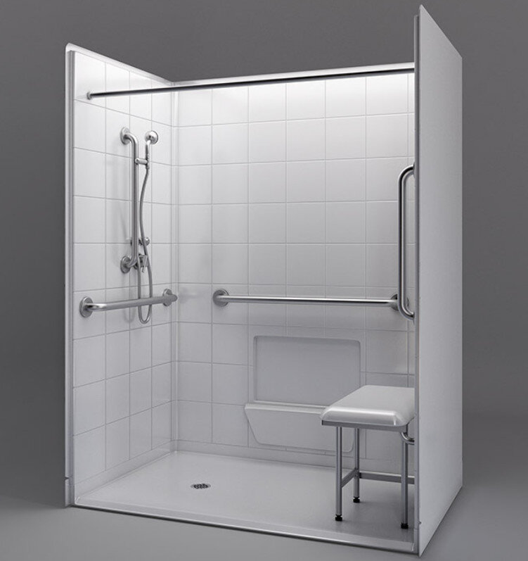 60" x 37" Freedom Accessible Shower, Left Drain
