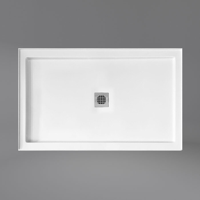 48" x 32" Easy Step Acrylic Shower Pan
