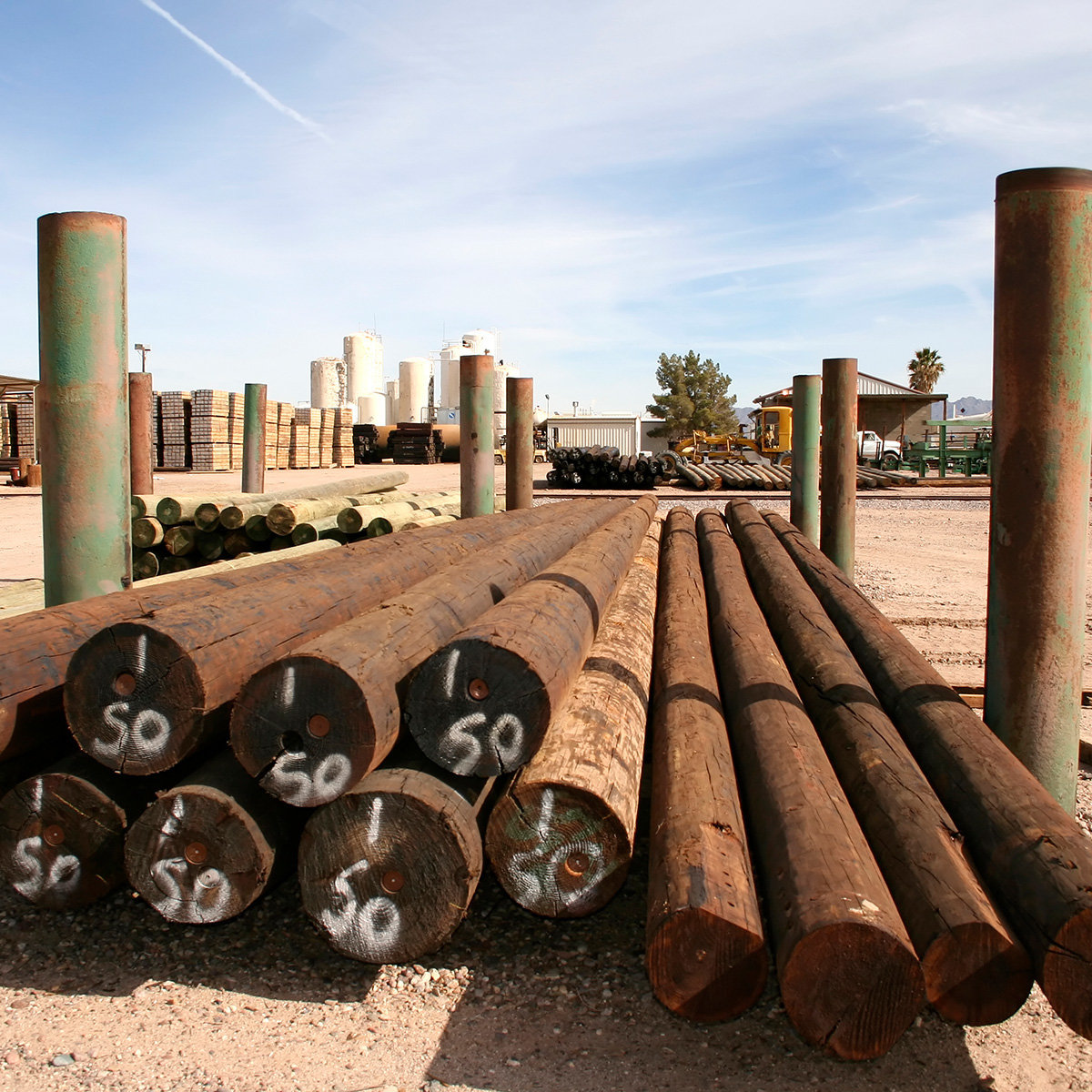 Ground Contact Preservative Treated Poles & Round Stock