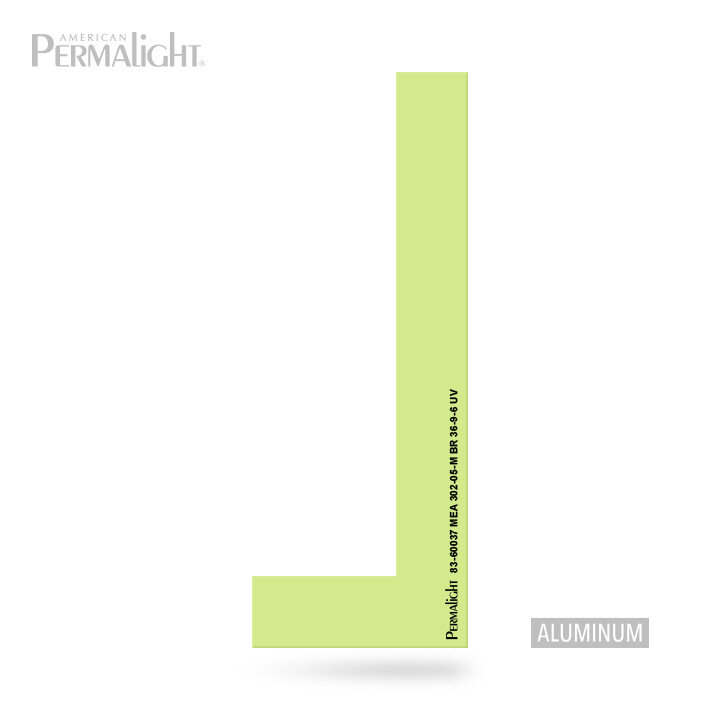 PERMALIGHT L-Shaped Step Marker, Right, Aluminum, MEA-Certified (1 in x 8 in)