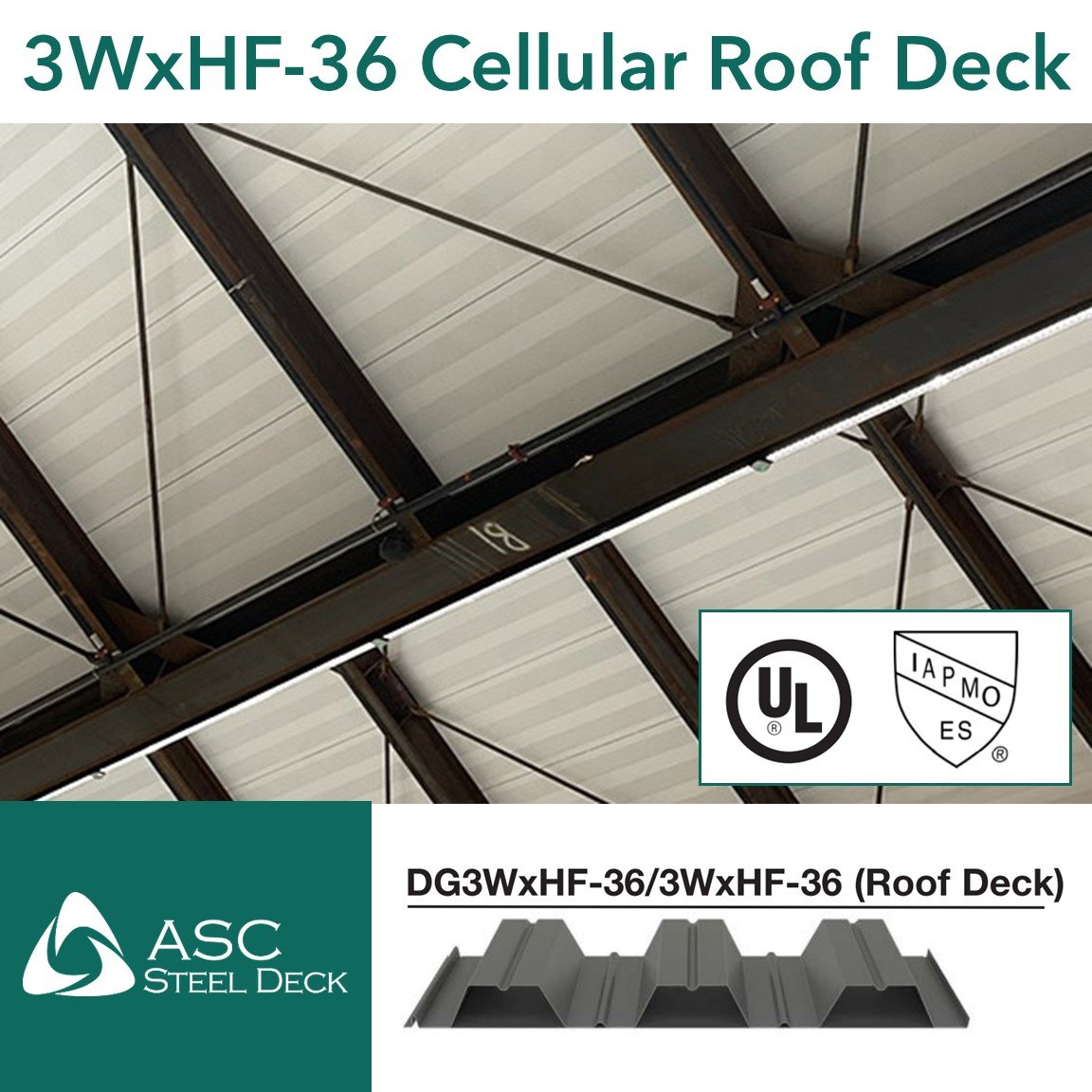 3WxHF-36 Cellular Roof Deck (3" Roof Deck)