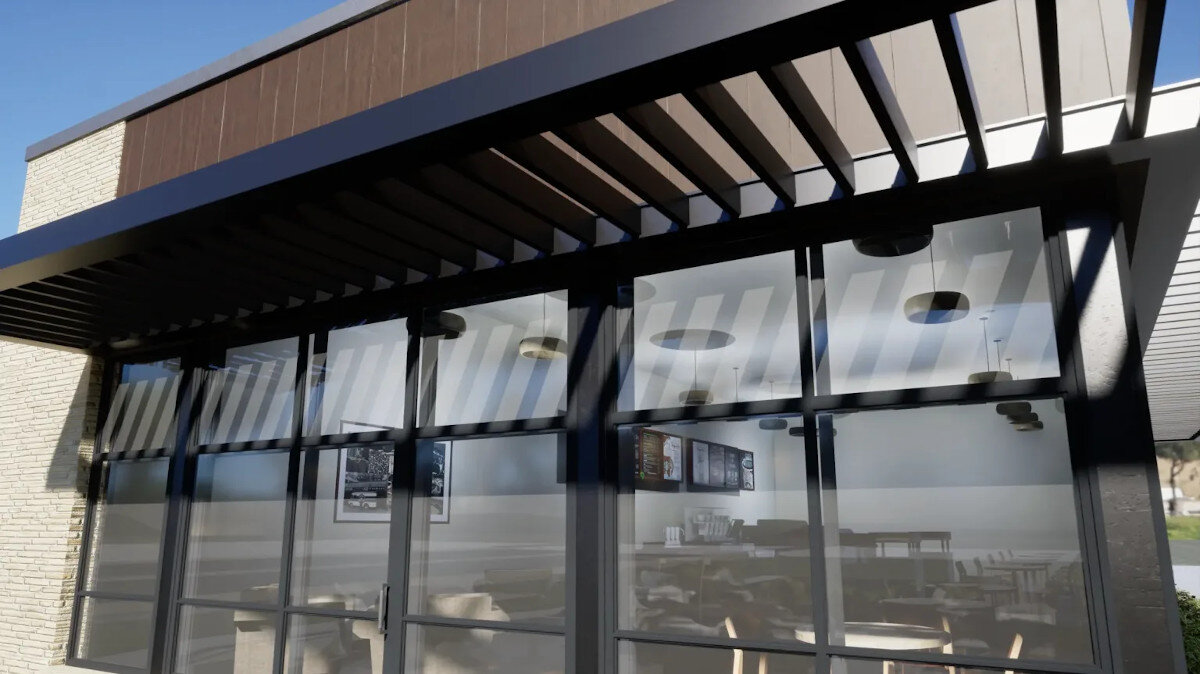 Louvered Aluminum Awning