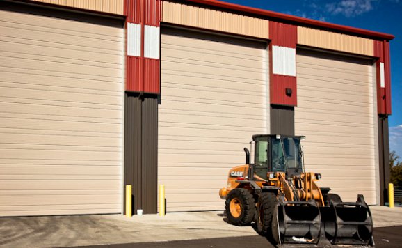 Commercial Ribbed Steel Garage Door