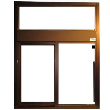 Single Panel Sliding Drive Thru Window with transom 4' x 5'
