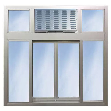 131 Bi-Parting Pass Thru Window with Transom or Air Curtain