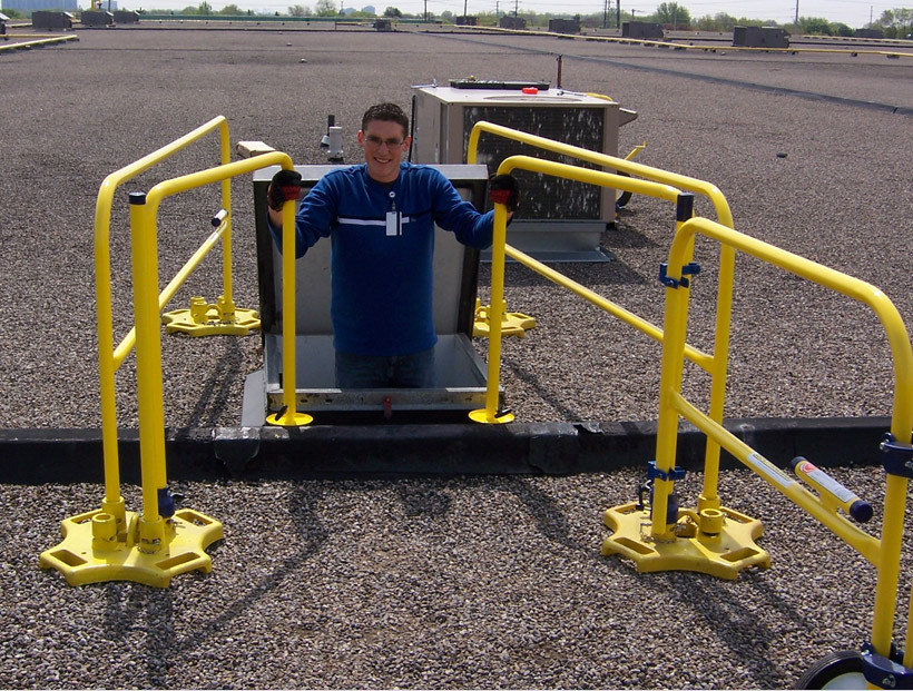 Roof Hatch & Skylight Fall Protection Safety Rails - BLUEWATER