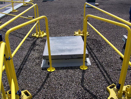 Roof Hatch & Skylight Fall Protection Safety Rails - BLUEWATER