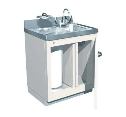 Lead-Lined Sink and Waste Cabinet